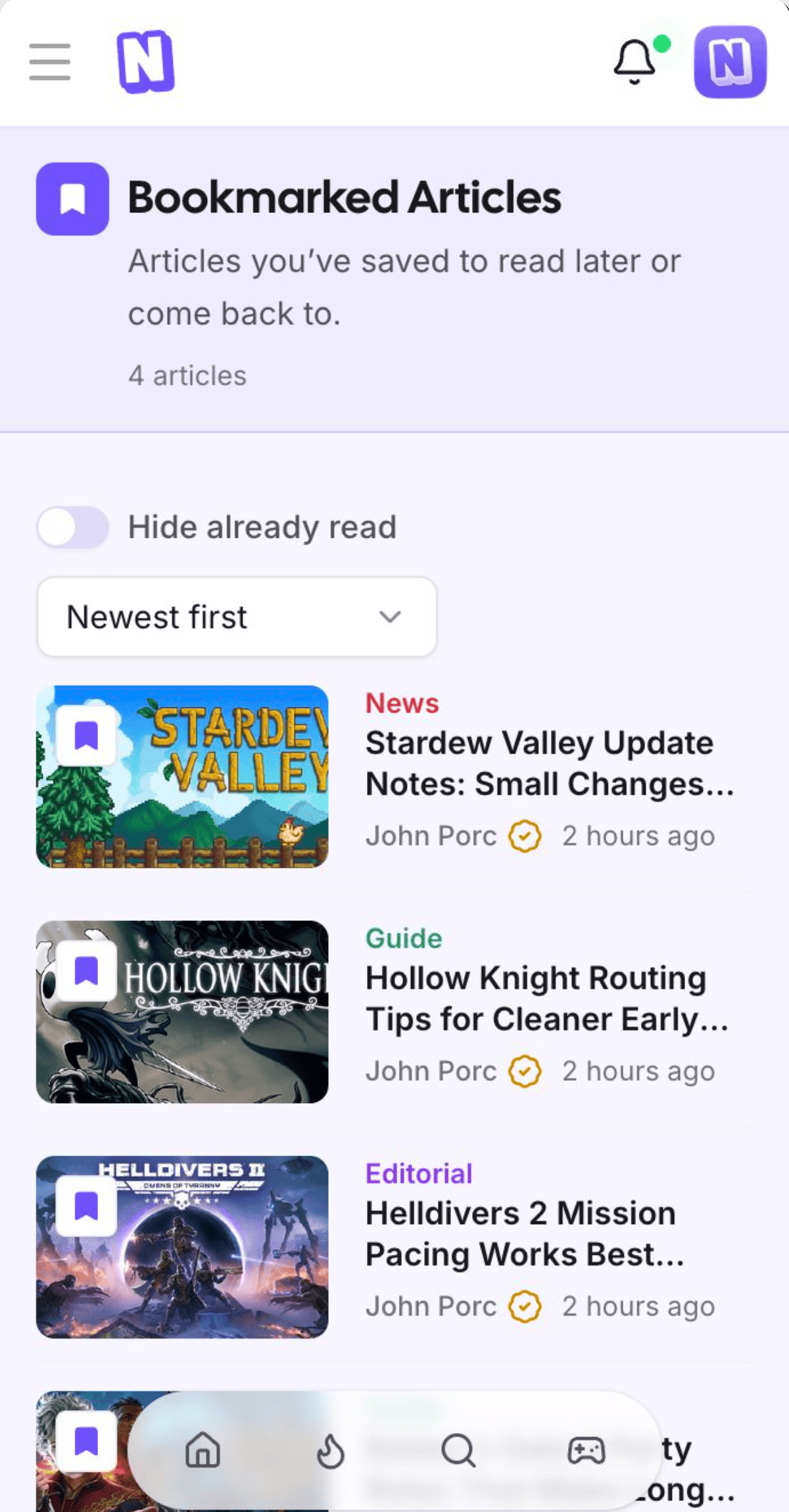 Placeholder image representing saved articles and bookmarks