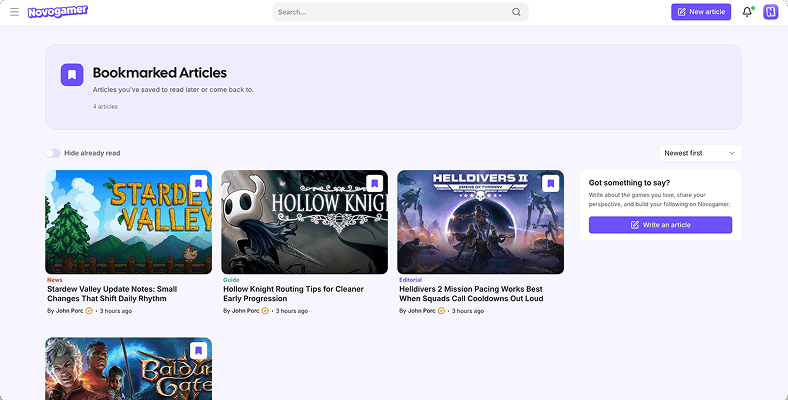 Placeholder image representing saved articles and bookmarks